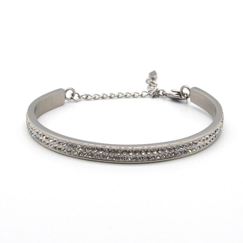 Rozsdamentes acél kő Bangle rfbbg0075